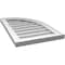 Ekena Millwork Quarter Round Top Right Surface Mount PVC Gable Vent w/ 2"W x 1-1/2"P Brickmould Frame, 16"W x 26"H GVPQR16X2602SN - alternate 2